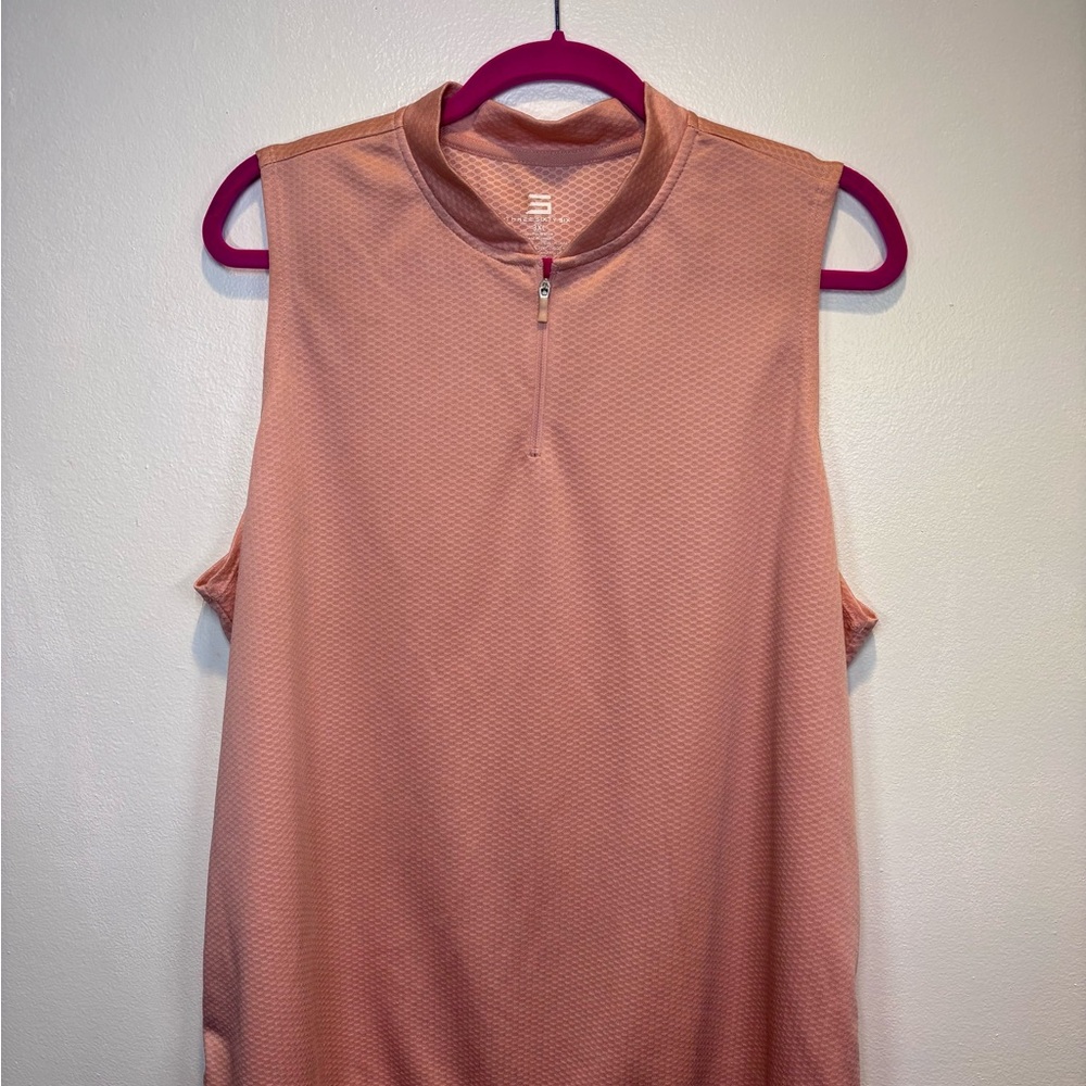 Three sixty six coral sleeveless golf top size 3X